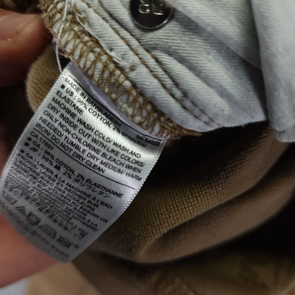 Banana Republic Pant Mens 32x28 Brown Cotton Chino Skinny Preppy Career Stretch